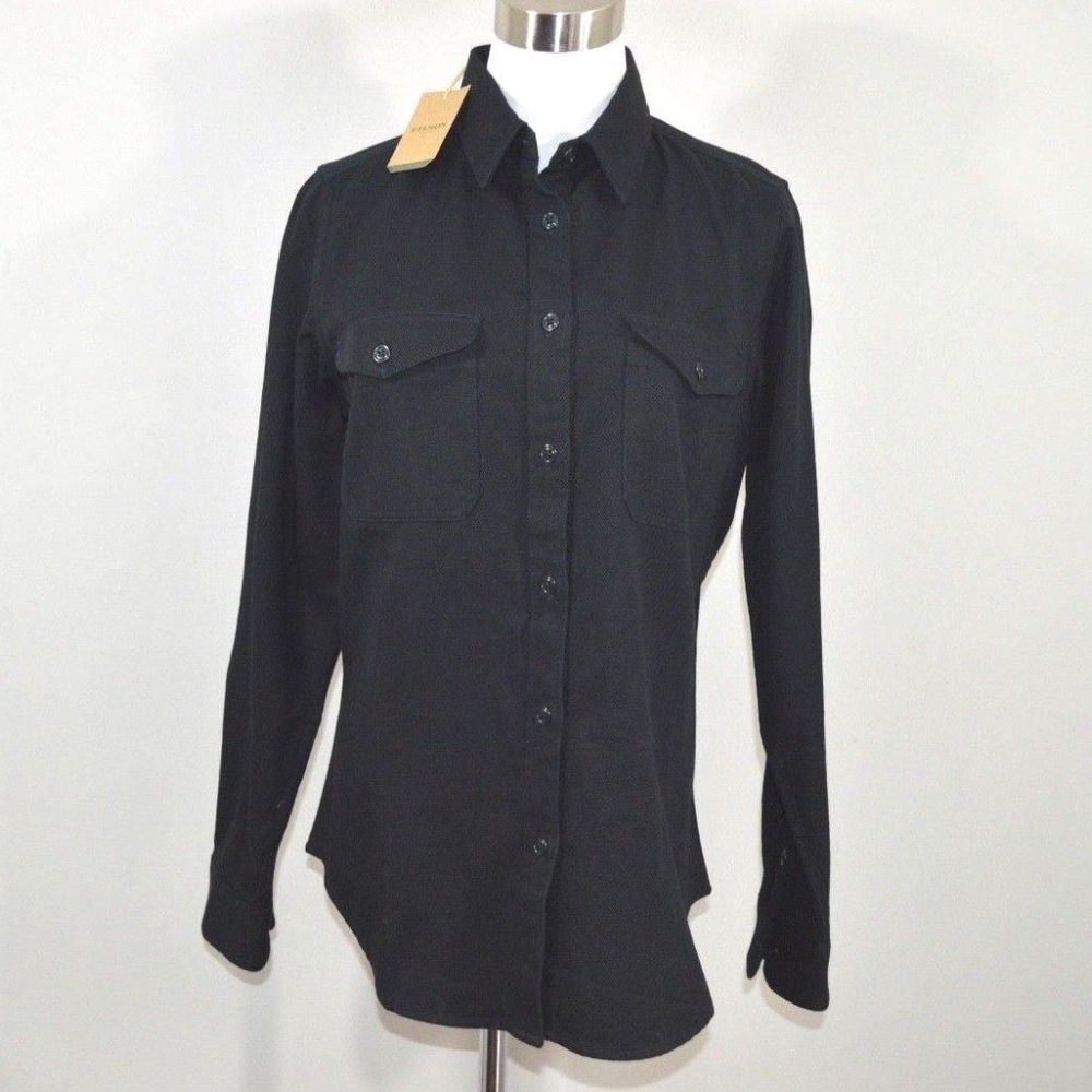 Filson Chino Twill Button Shirt Black - Womens